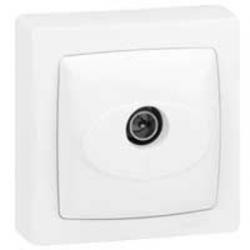 Prise TV mâle OTEO blanc...